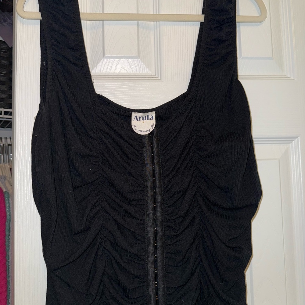 Arula Black Ruched Women's Top